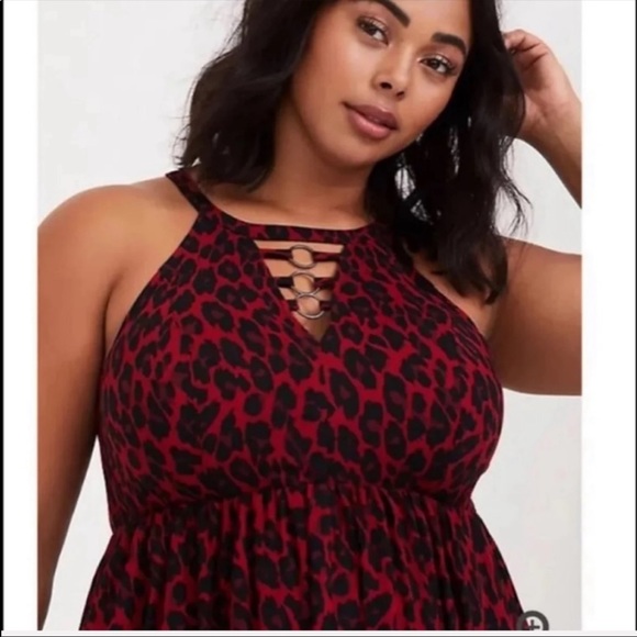 NWT red/black leopard dress - Picture 2 of 10